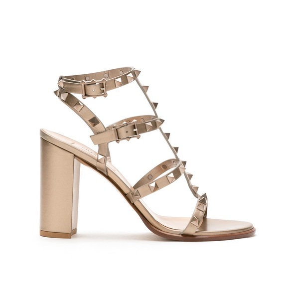 Valentino Garavani Rockstud 90mm Ankle-strap Sandals - Picture 1 of 11